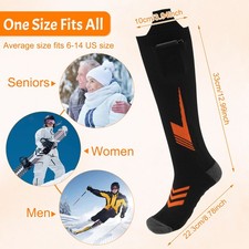 Electric Heated Socks Rechargeable 5V 5000mAh Battery Unisex Winter Foot Warmer