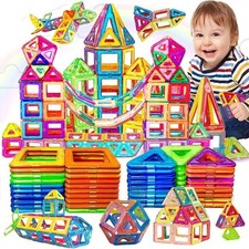 180Pcs Kids Magnetic Building Blocks Magnetic Tiles Educational Construction Toy