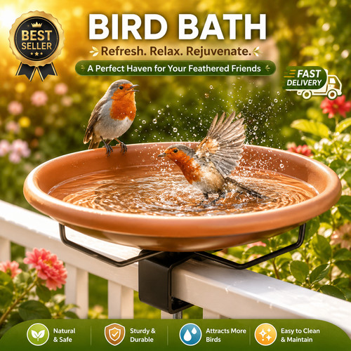 Bird bath copper - bird,