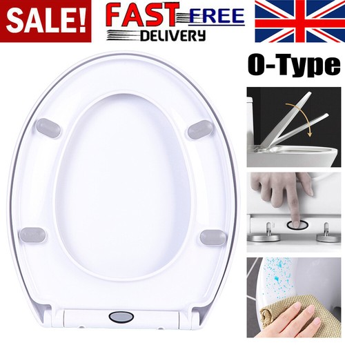 Soft close toilet seat white - close,