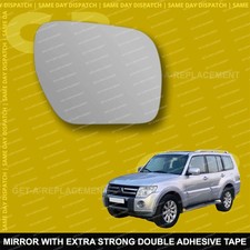 For Mitsubishi Shogun wing mirror glass 06-19 Right Driver side Spherical