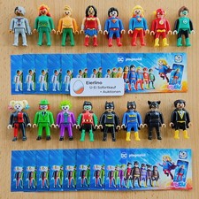 New Playmobil Ü Egg Figures DC Super Heroes COMPLETE SET All 16 Figures + All BPZ