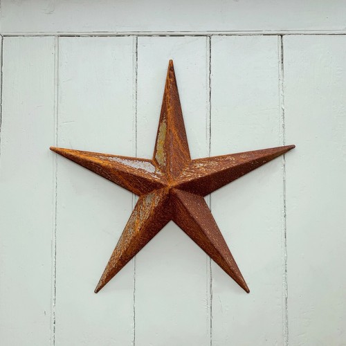 Rusty metal barn star 32cm - barn,