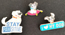 3 Original Disney Dog Pins -