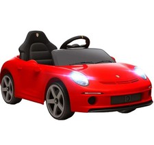 2x kid personalised plastic number plates Official Red Porsche RUF-GT Sport Car