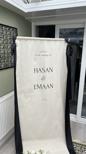 Linen personalised welcome - personalised,
