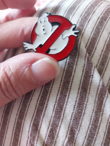 Ghostbuster style pin badge - style,