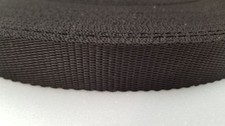 25mm BLACK WEBBING TEXTURED