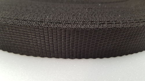 25mm black webbing - black,