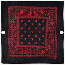 UK 100% Cotton Paisley Black