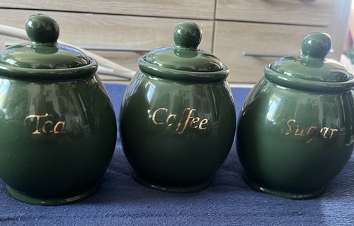 Trio vtg green tea coffee - of,