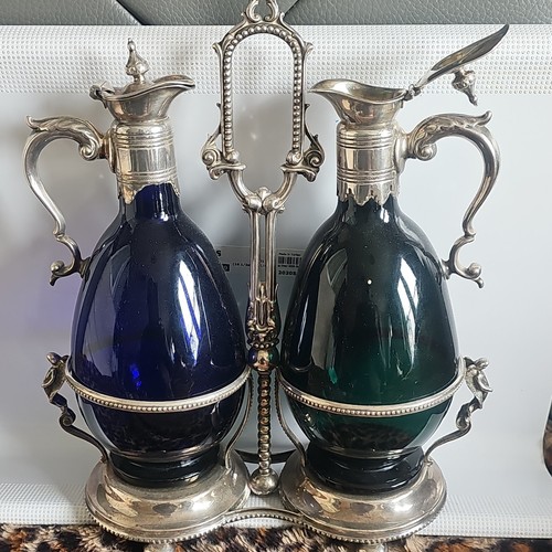 Antique cruet set cobalt - cruet, blue