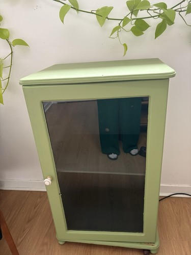 Vintge green glass door