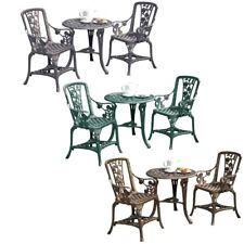 3pc Garden Bistro Set 2 Chairs & Table Furniture PVC Outdoor Patio Dining NEW
