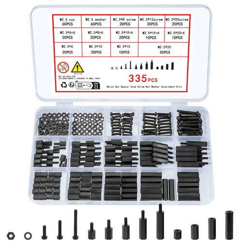 Black nylon standoffs - nylon,