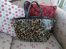 Victoria's Secret Leopard Print Leather Bag 3 Inner Pockets One Outer Pocket