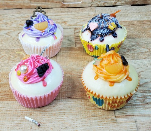 Foam fake cupcakes set 4 - set,
