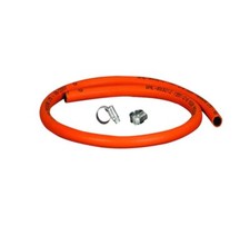 ​1m Orange Gas Hose Assembly c/w 2 x Jubilee Clips Caravan Motorhome Camping BBQ