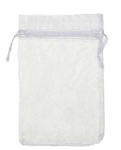 Extra large white organza bag - large,