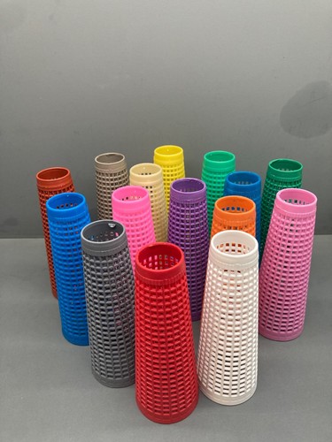 Assorted plastic yarn cones - yarn,