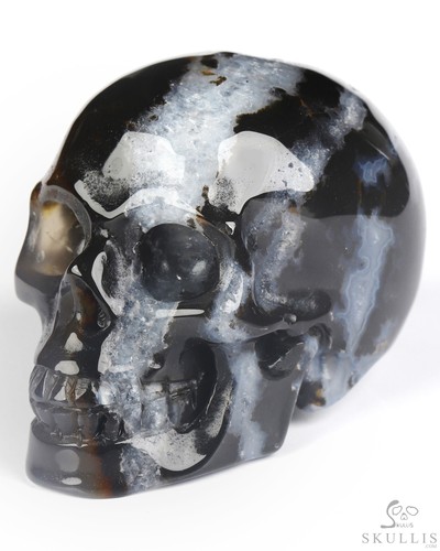 Black zebra agate - black, hand