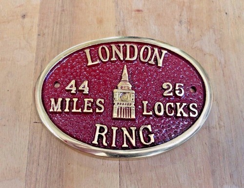 London ring brass plate sign - plate,