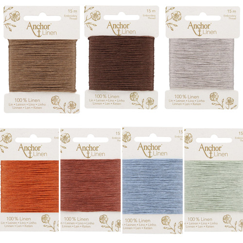 Anchor linen embroidery - anchor, thread