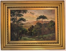 Large Antique oil painting on