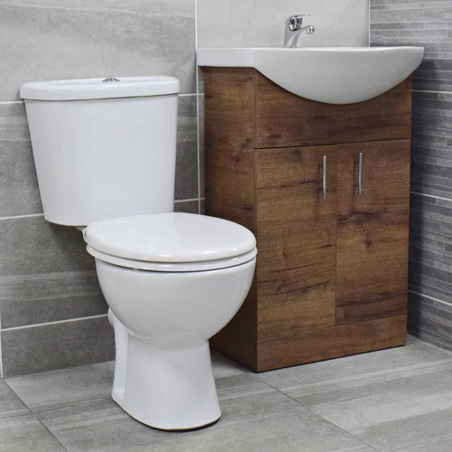 550mm walnut vanity unit with - walnut,