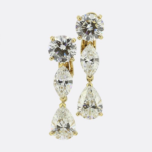 Cartier diamond drop earrings - cartier,