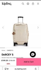 Kipling Darcey S gold cabin trolley  BNWT 