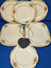 Art Deco 1930s WOODS IVORY WARE * Set of 6 Serving Platters and Plates * VGC