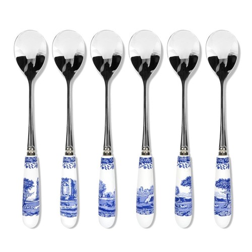 Spode blue italian tea spoons - spode,