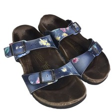 Papillio Birkenstock Blue Floral Strappy 35 / 5US
