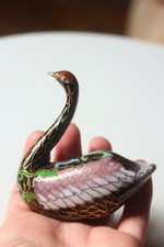 Vintage Cloisonne Swan
