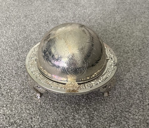 Vintage silver plated roll top - vintage, roll-top