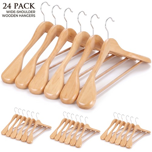 Premium wooden hangers pack - wooden,