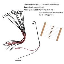 10pcs Model Railway 1:150 Led