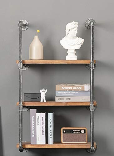 Industrial pipe wall shelves - industrial,