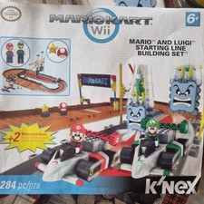 KNEX Mario Kart Wii Mario & Luigi Starting Line Building Set. 2 Karts. BNIB. 