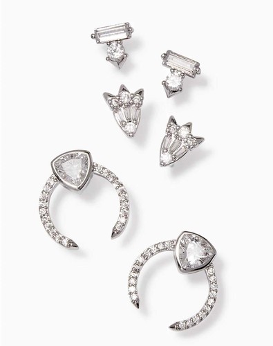 Stella dot silver stud trio - dot,