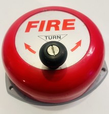 Rotary Fire Bell Emergency Alarm Hand Operated Loud Safety Manual Spin