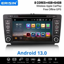 8-Core Android 14 Car Stereo For Skoda Yeti Octavia Rapid Superb Sat Nav CarPlay