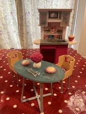 Barbie Oven, Table, Chairs And Accessories