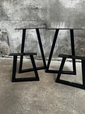 Trapezium Table Bench Legs  Set of 2 Powder Coated Steel,  Industrial Design