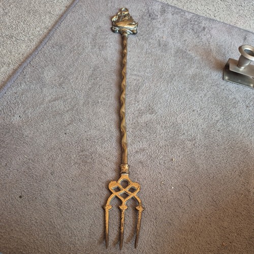Brass toasting fork - toasting,