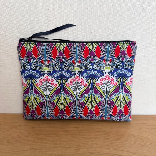 Handmade make bag zip pouch - up,