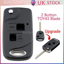 Upgrade Remote Flip Key Fob Case 2B For Toyota Yaris Corolla RAV4 Hiace MR2 Echo