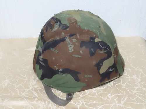 Steel helmet with camouflage