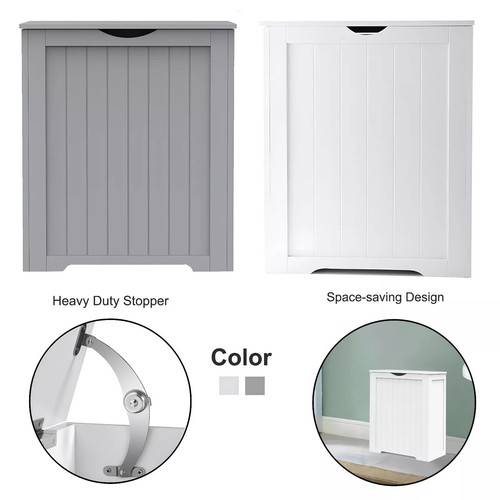 Large wooden laundry hamper - laundry,